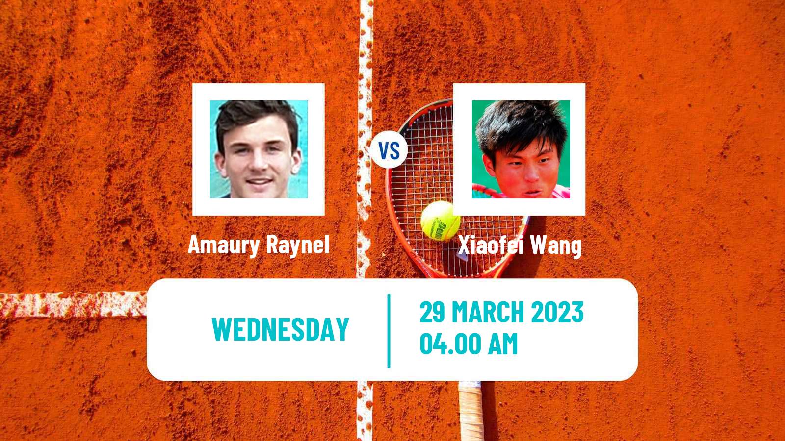 Tennis ITF Tournaments Amaury Raynel - Xiaofei Wang