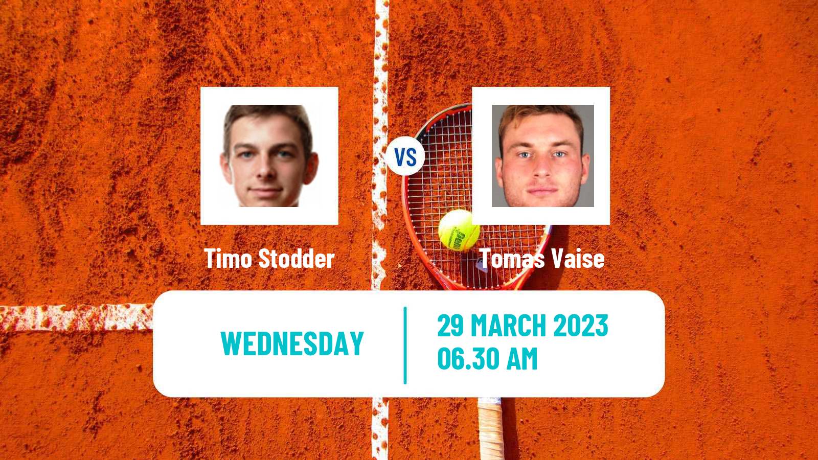 Tennis ITF Tournaments Timo Stodder - Tomas Vaise