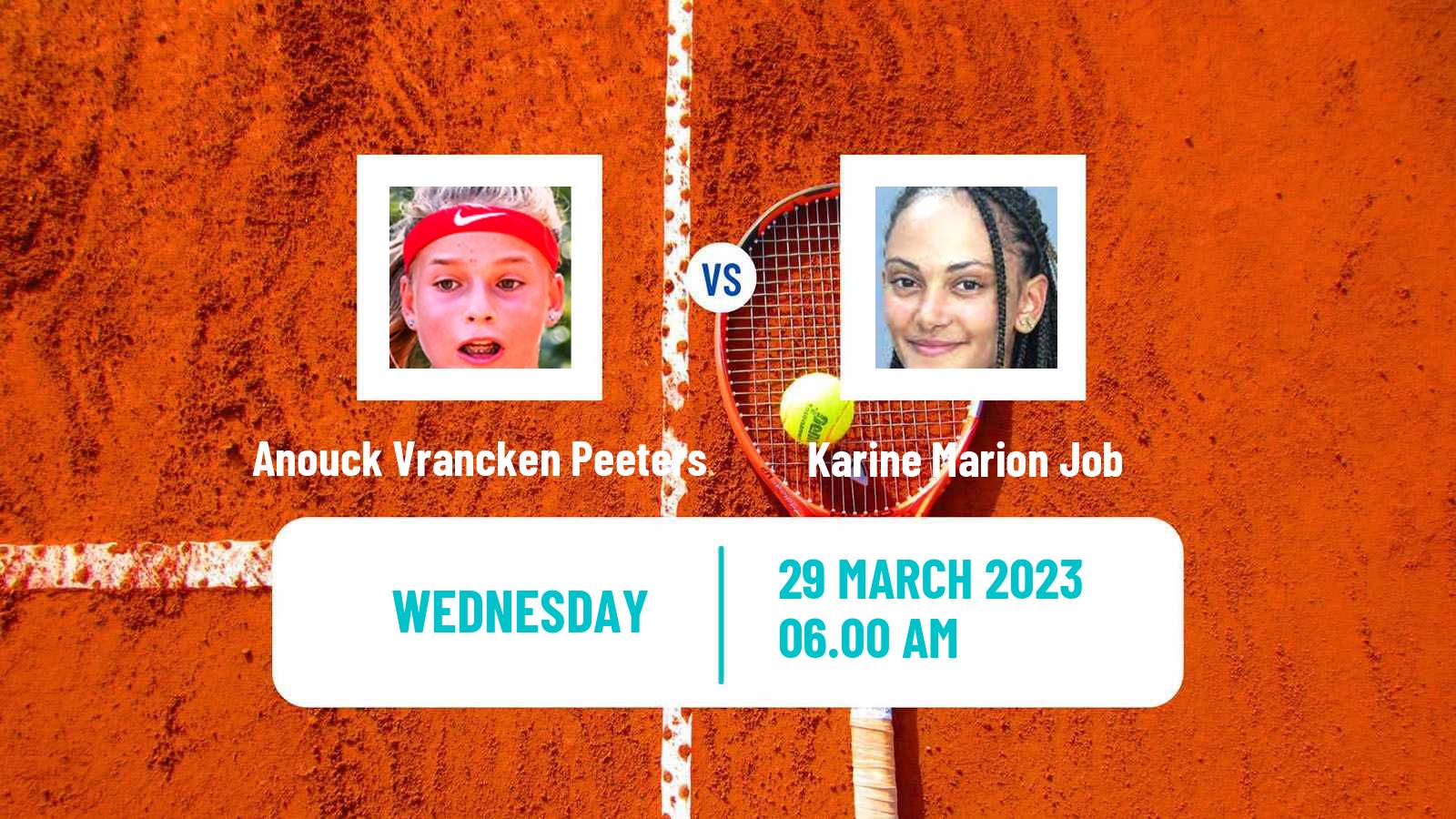 Tennis ITF Tournaments Anouck Vrancken Peeters - Karine Marion Job