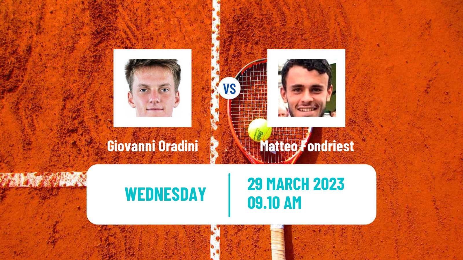 Tennis ITF Tournaments Giovanni Oradini - Matteo Fondriest