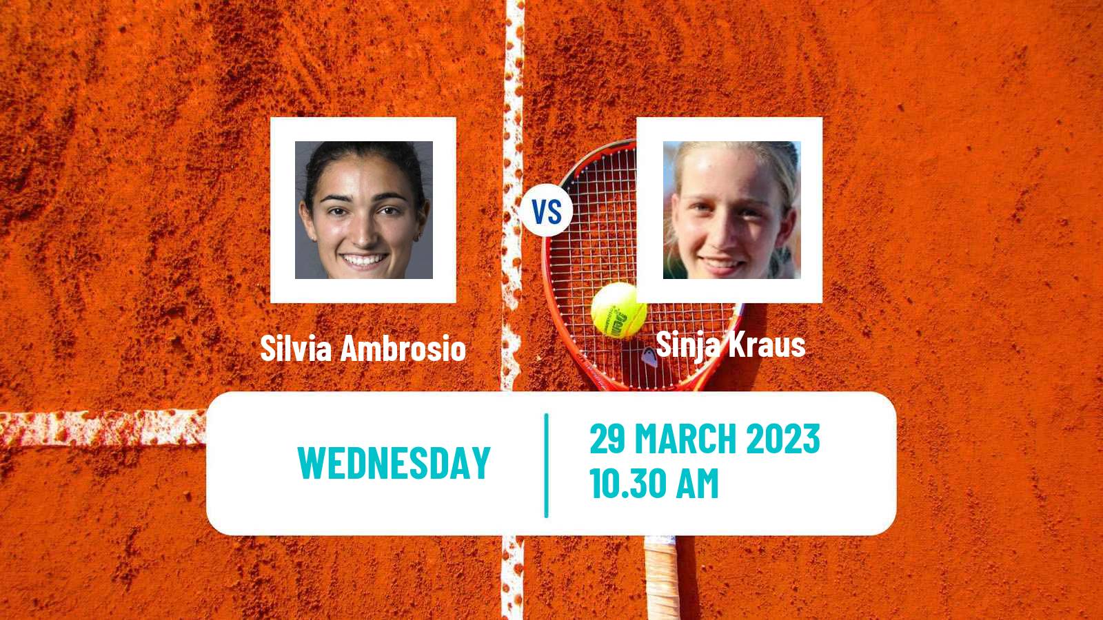 Tennis ITF Tournaments Silvia Ambrosio - Sinja Kraus