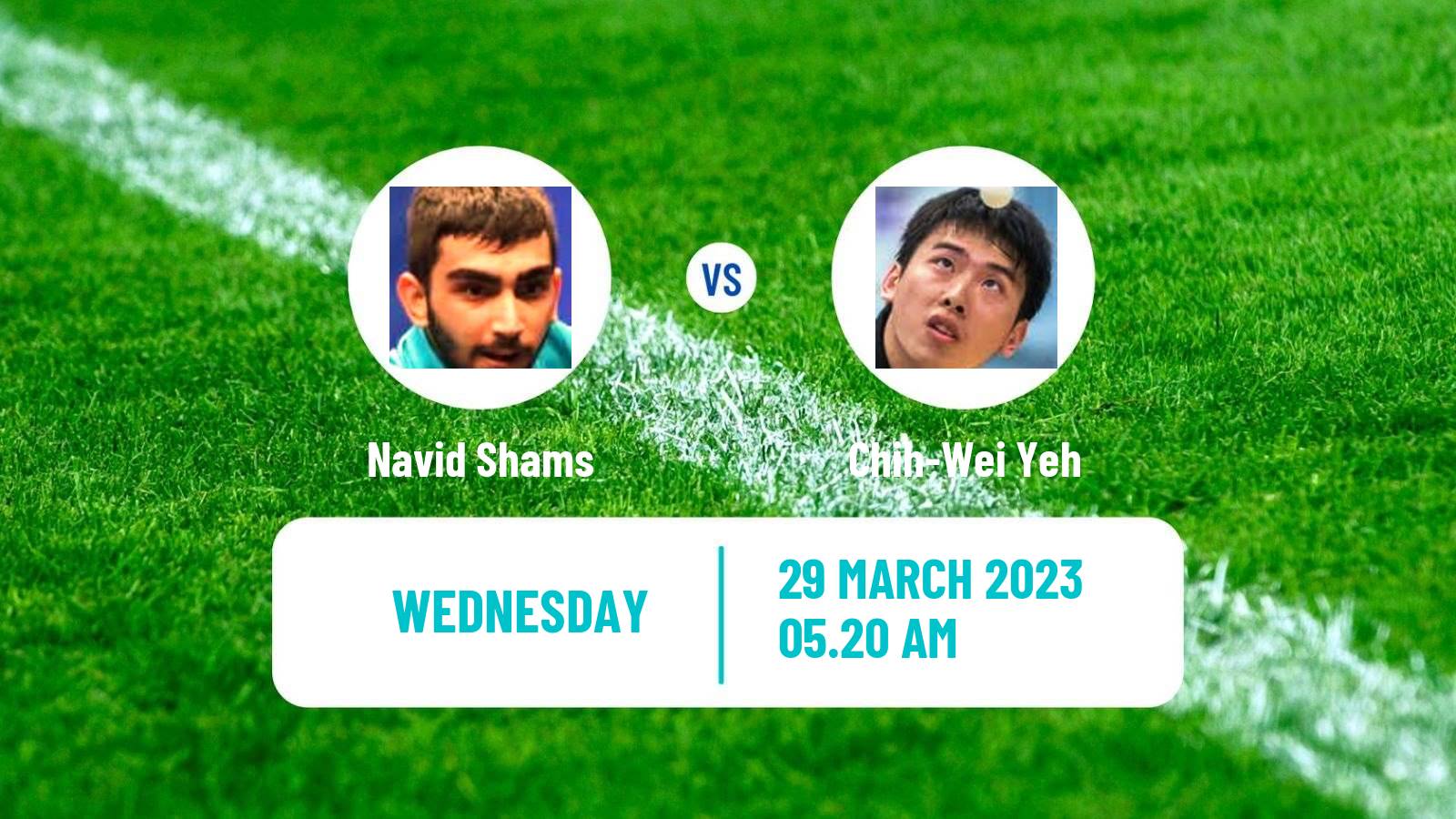 Table tennis Table Tennis Navid Shams - Chih-Wei Yeh