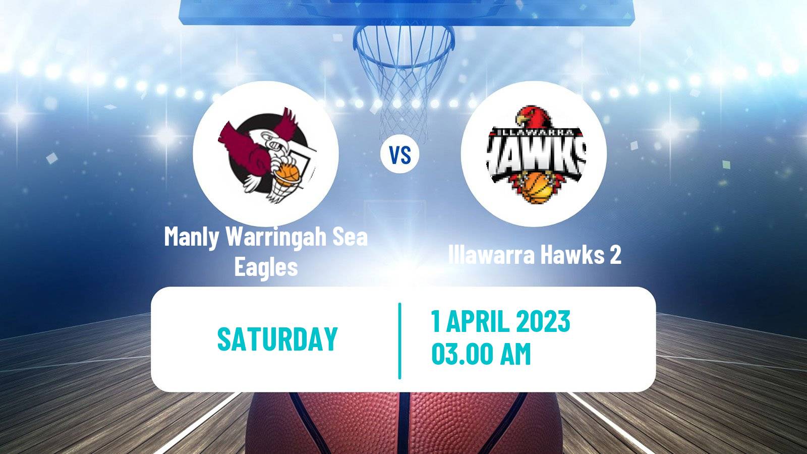 Basketball Australian NBL1 East Manly Warringah Sea Eagles - Illawarra Hawks 2