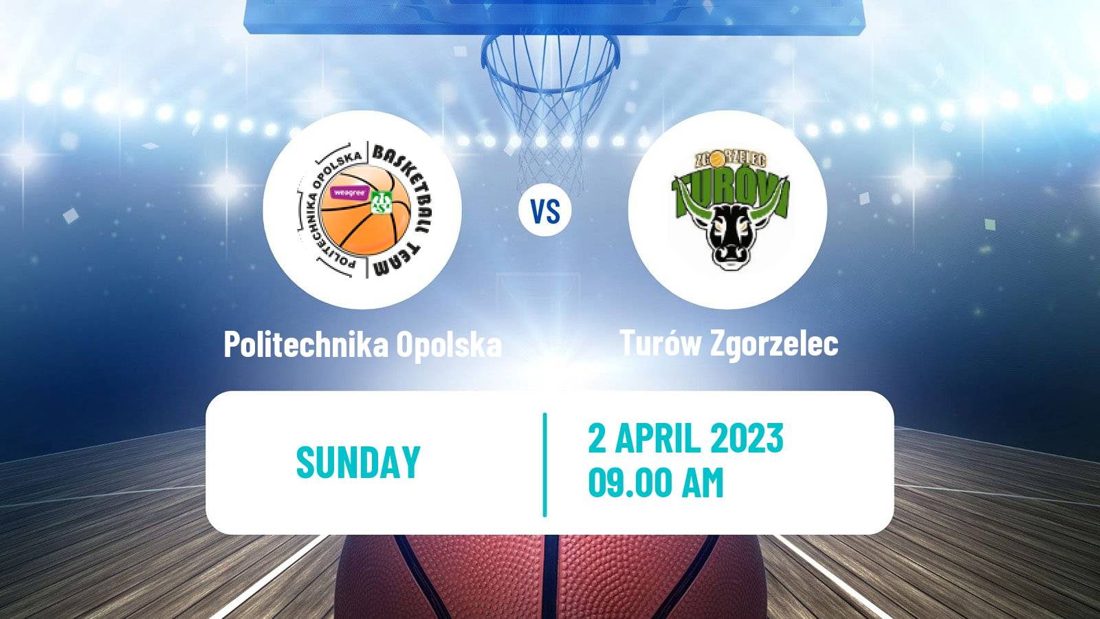 Basketball Polish 1 Liga Basketball Politechnika Opolska - Turów Zgorzelec