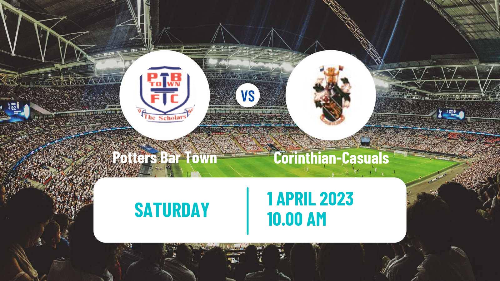 Soccer English Isthmian League Premier Division Potters Bar Town - Corinthian-Casuals