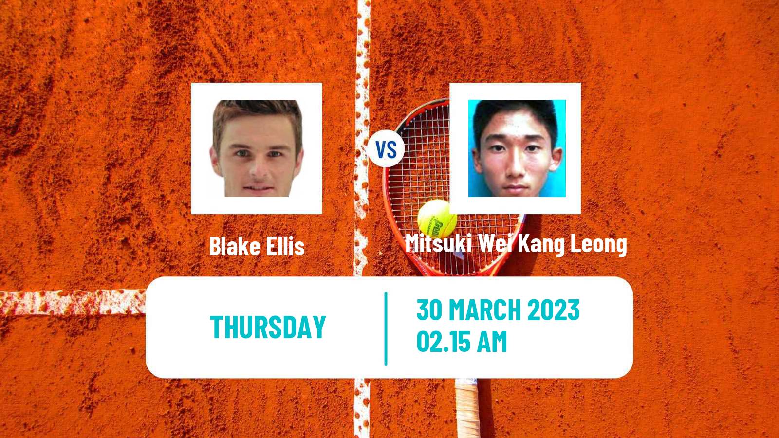 Tennis ITF Tournaments Blake Ellis - Mitsuki Wei Kang Leong