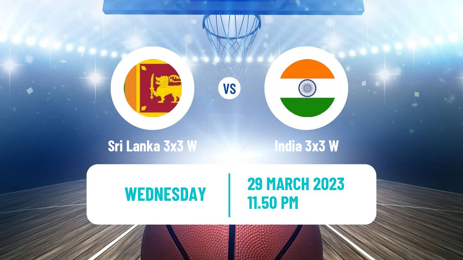 Basketball Asia Cup 3x3 Women Sri Lanka 3x3 W - India 3x3 W