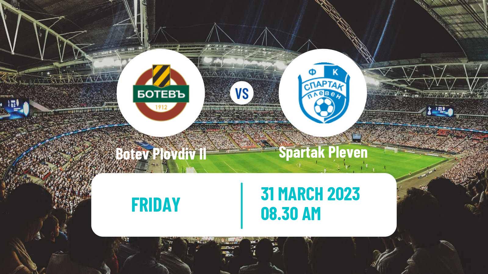 Soccer Bulgarian Vtora Liga Botev Plovdiv II - Spartak Pleven