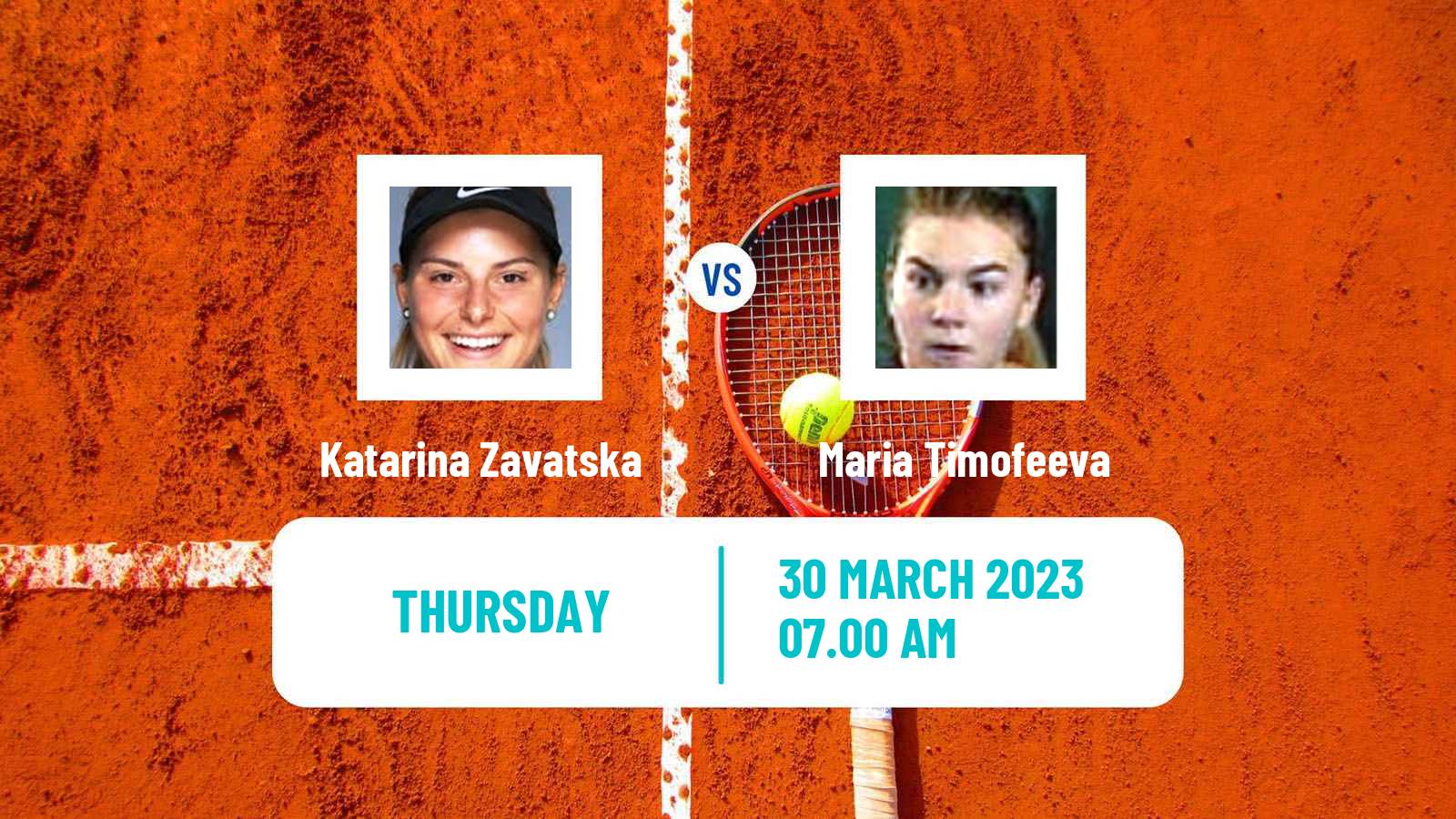 Tennis ITF Tournaments Katarina Zavatska - Maria Timofeeva