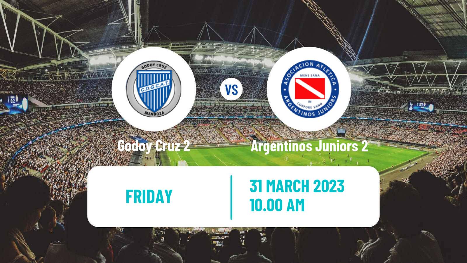 Soccer Argentinian Reserve League Godoy Cruz 2 - Argentinos Juniors 2