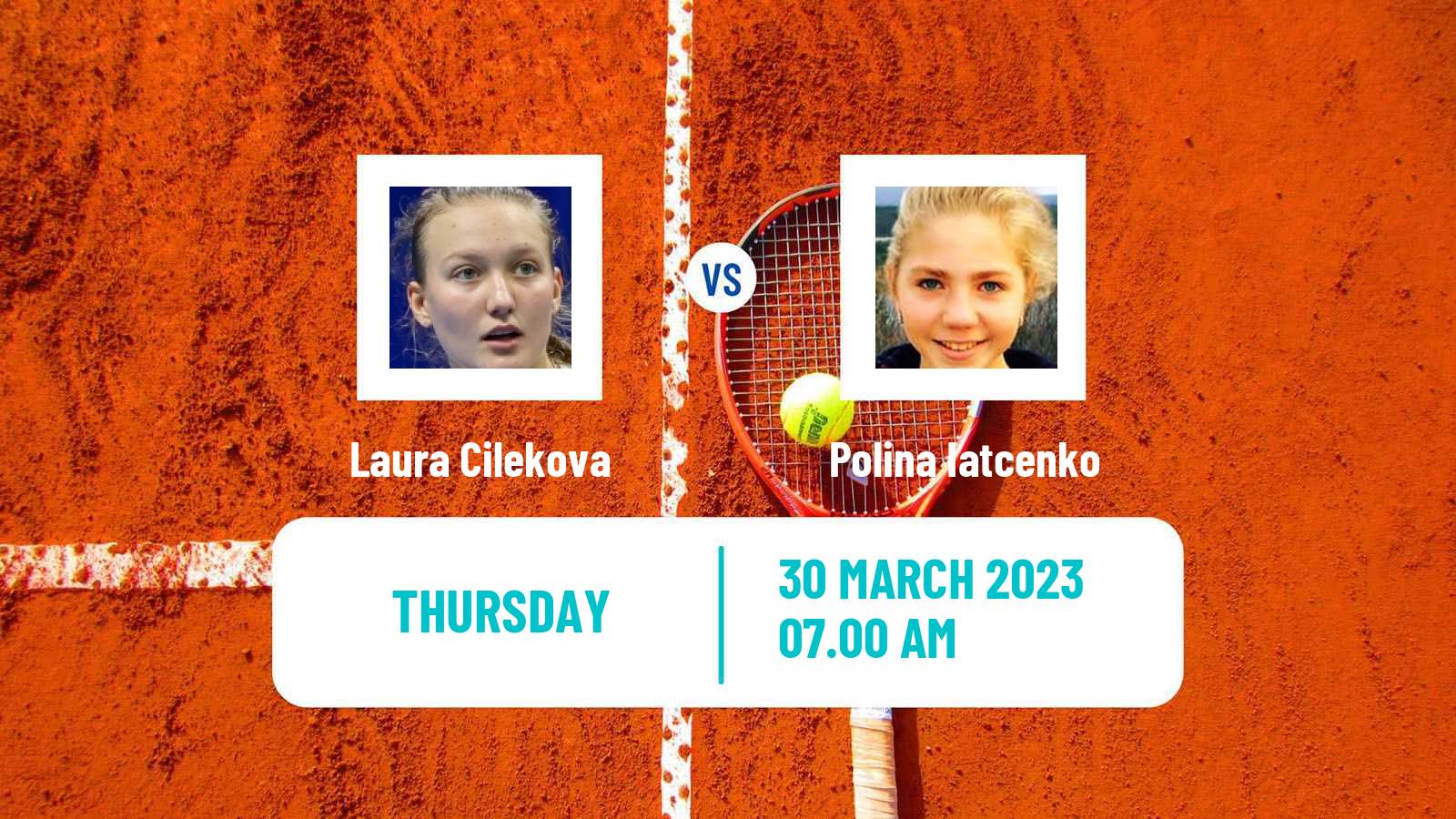 Tennis ITF Tournaments Laura Cilekova - Polina Iatcenko