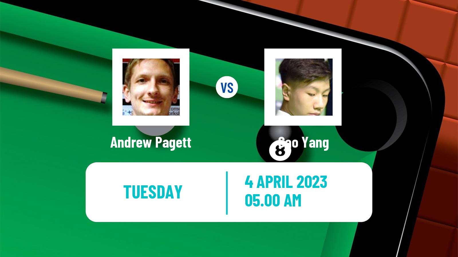Snooker Snooker Andrew Pagett - Gao Yang