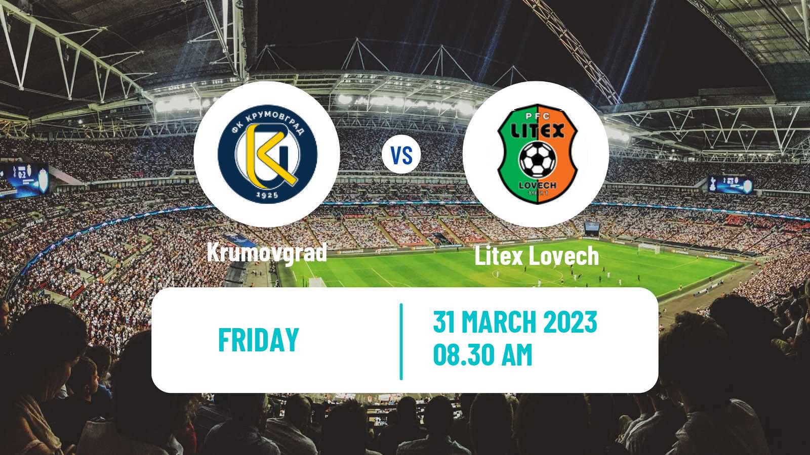 Soccer Bulgarian Vtora Liga Krumovgrad - Litex Lovech