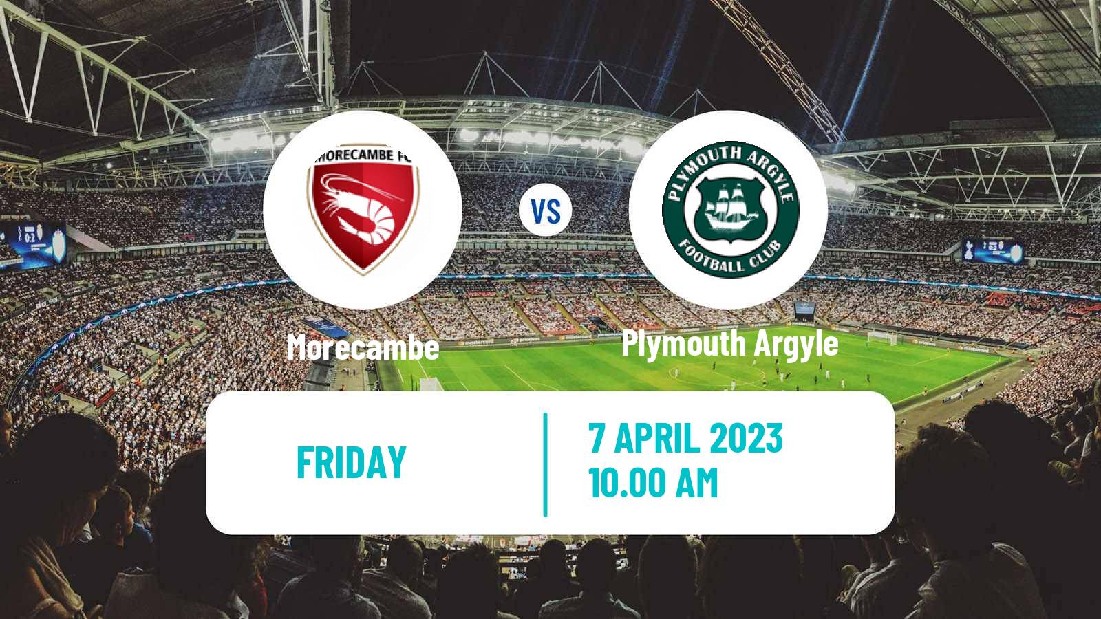 Soccer English League One Morecambe - Plymouth Argyle