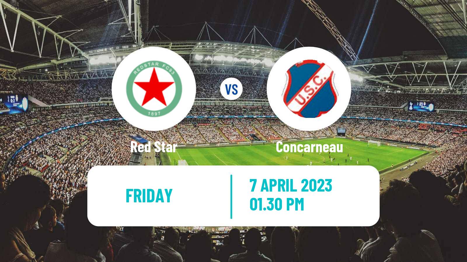 Soccer French National League Red Star - Concarneau