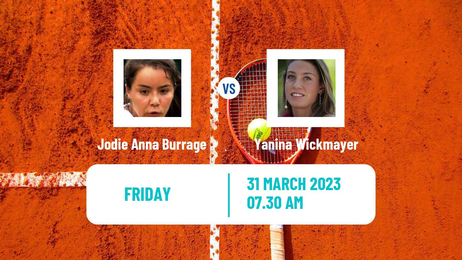 Tennis ITF Tournaments Jodie Anna Burrage - Yanina Wickmayer