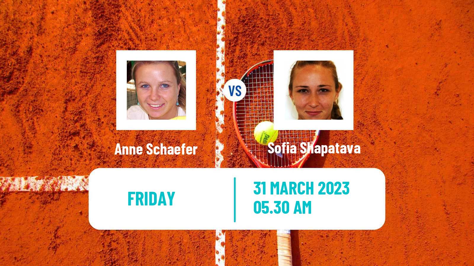 Tennis ITF Tournaments Anne Schaefer - Sofia Shapatava