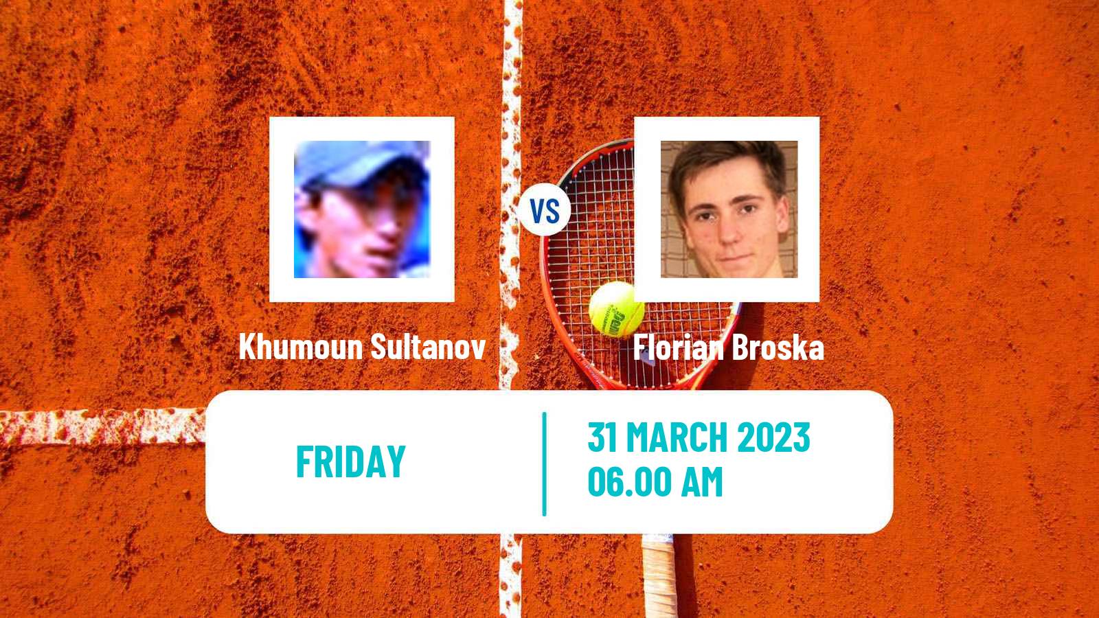 Tennis ITF Tournaments Khumoun Sultanov - Florian Broska