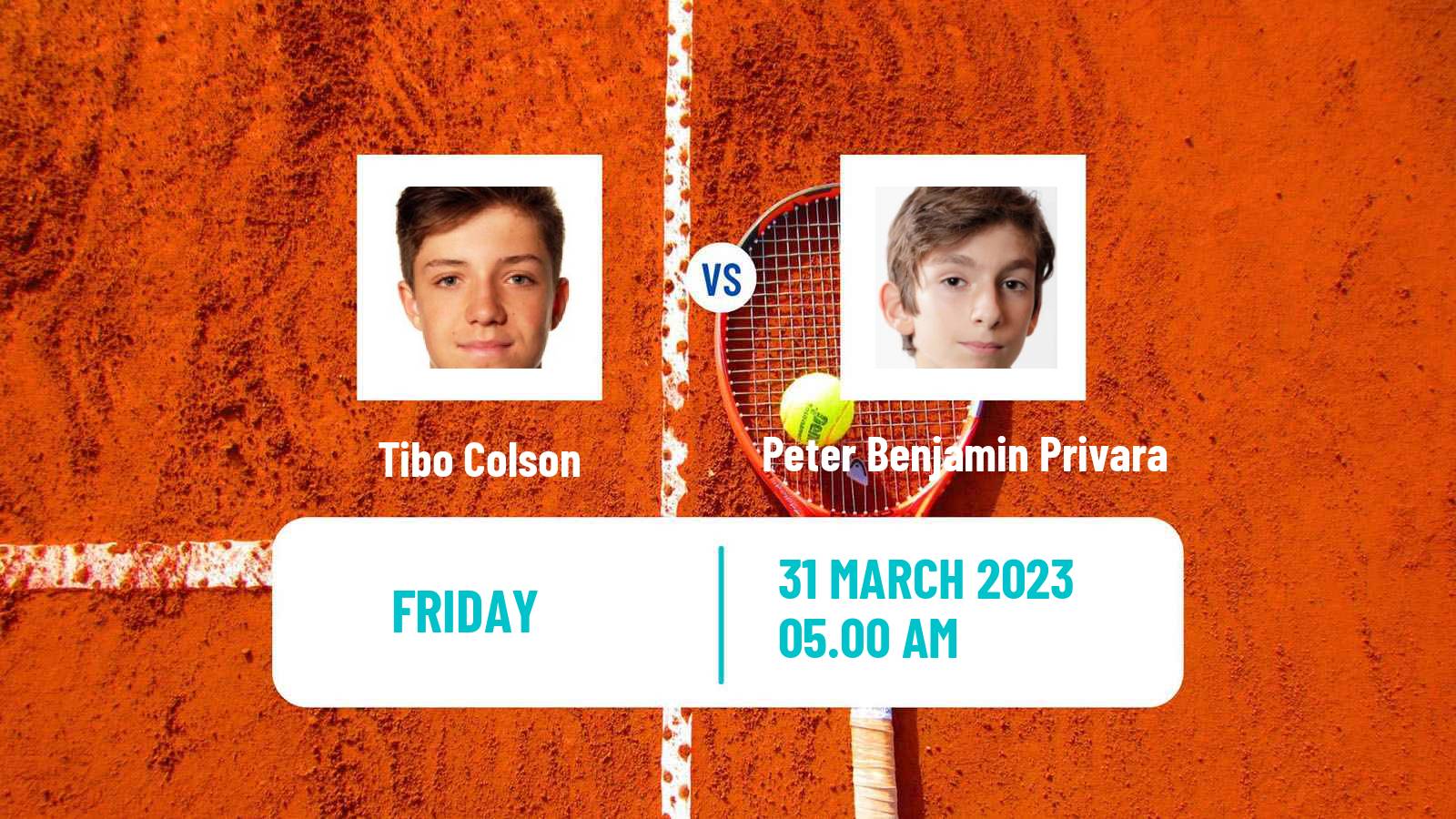 Tennis ITF Tournaments Tibo Colson - Peter Benjamin Privara