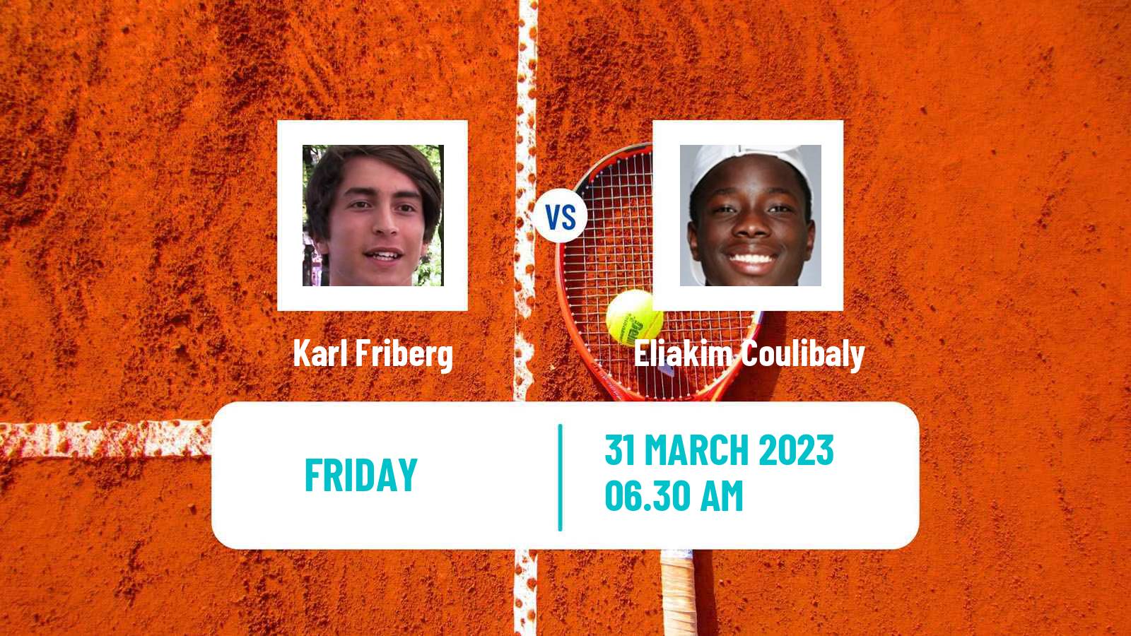 Tennis ITF Tournaments Karl Friberg - Eliakim Coulibaly