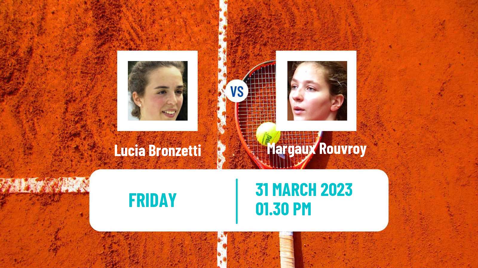 Tennis ITF Tournaments Lucia Bronzetti - Margaux Rouvroy
