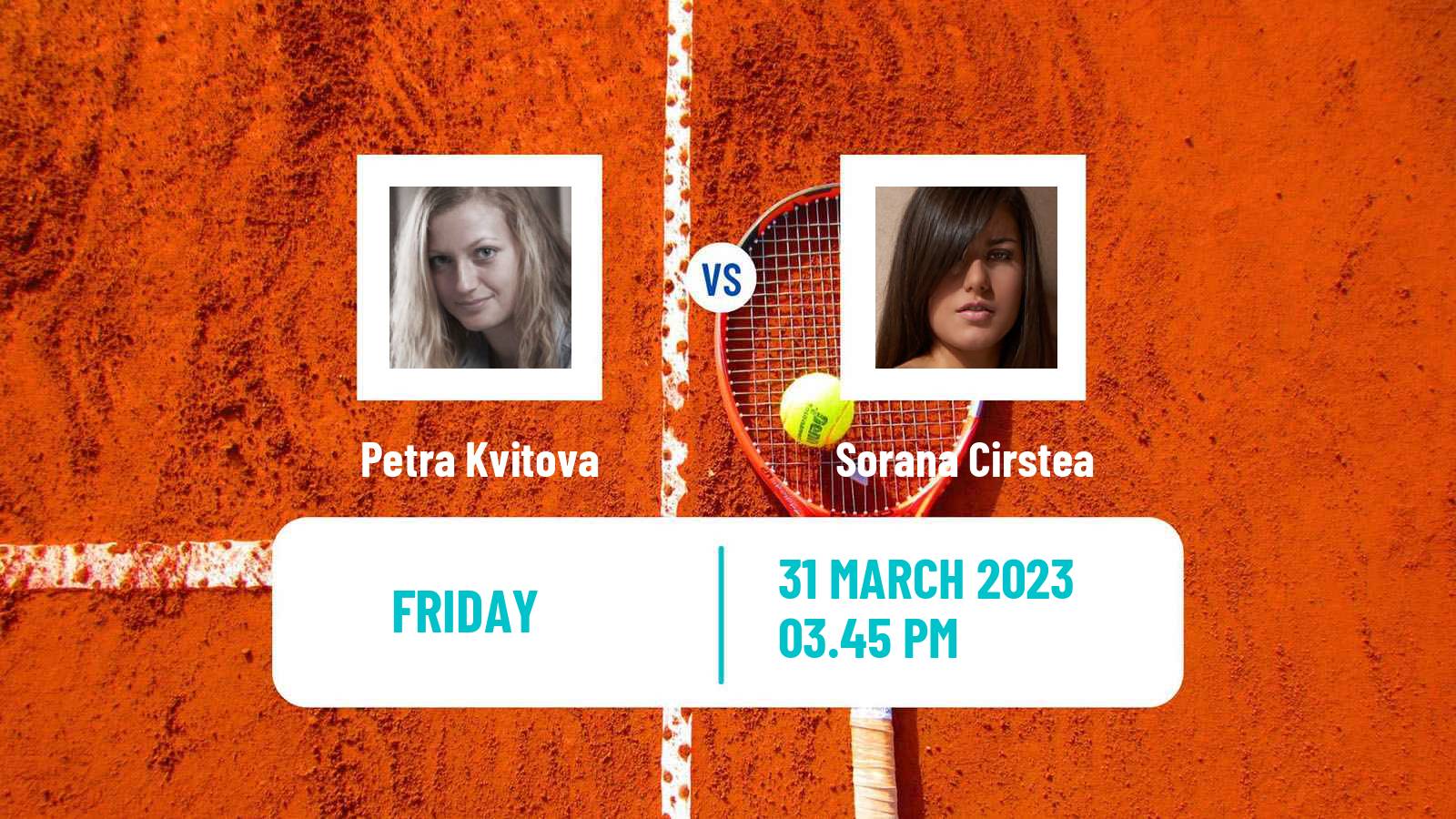 Tennis WTA Miami Petra Kvitova - Sorana Cirstea