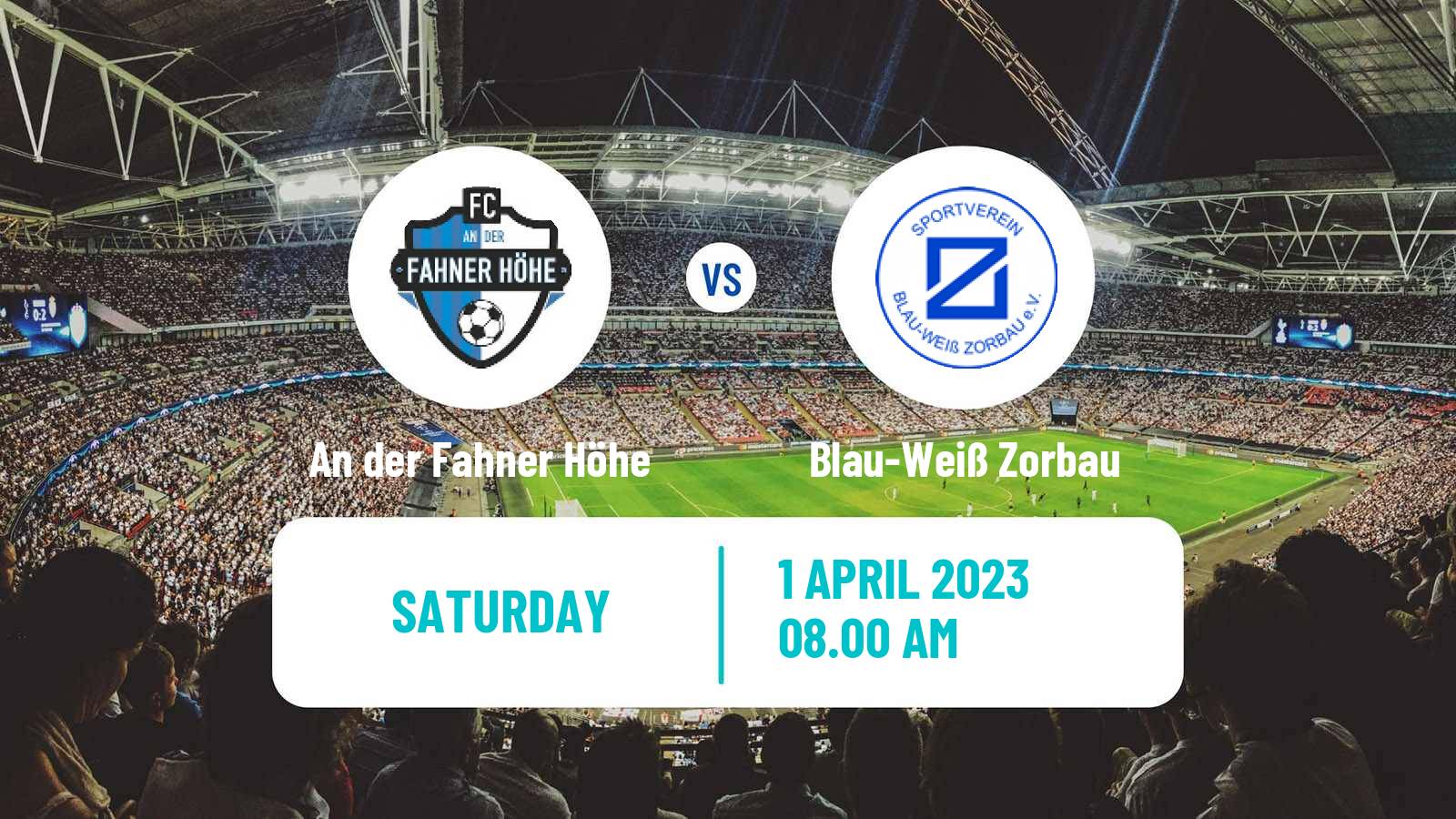 Soccer German Oberliga NOFV- Süd An der Fahner Höhe - Blau-Weiß Zorbau