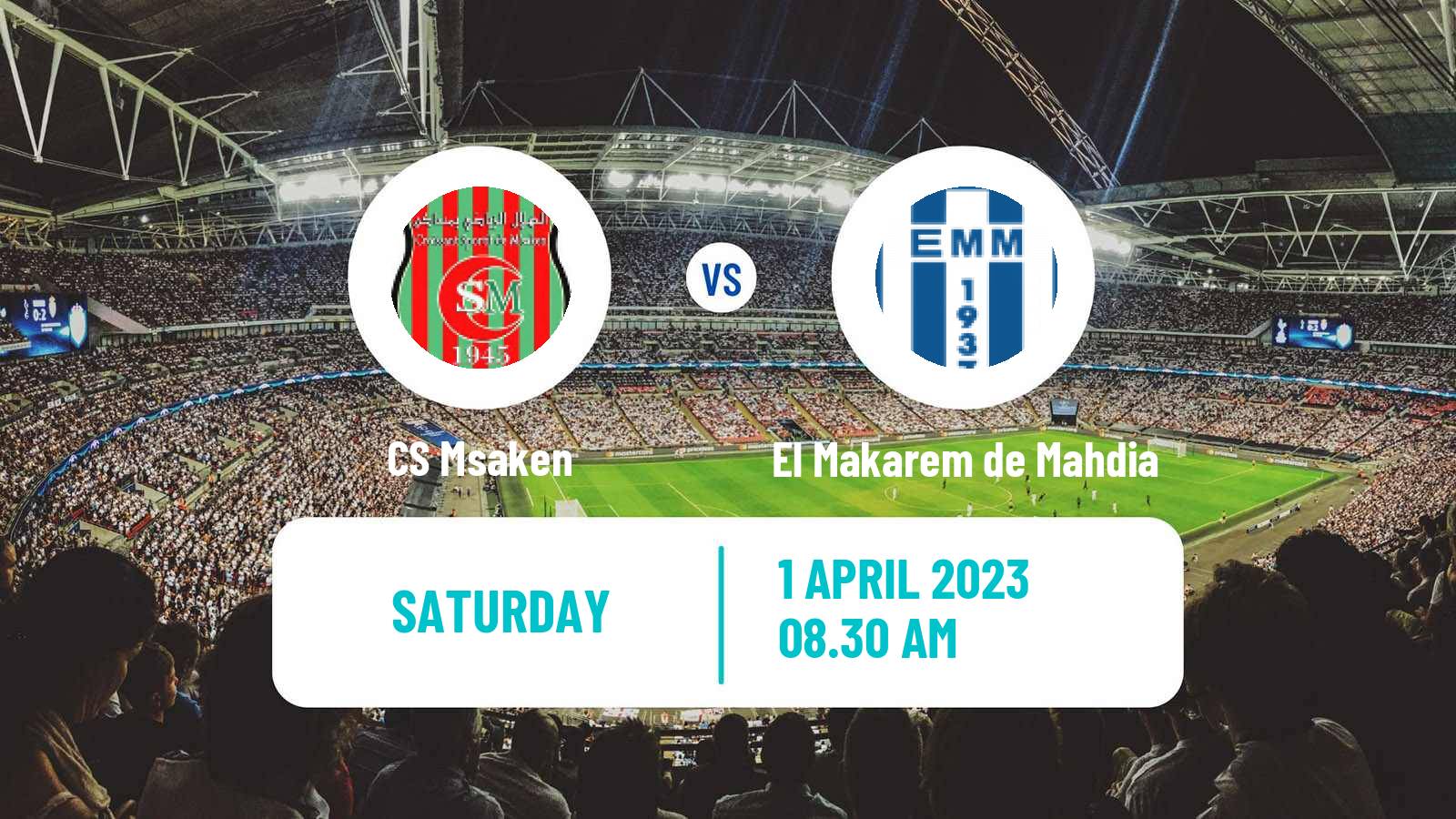 Soccer Tunisian Ligue 2 Msaken - El Makarem de Mahdia