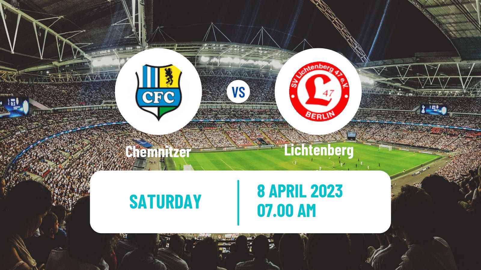 Soccer German Regionalliga Nordost Chemnitzer - Lichtenberg