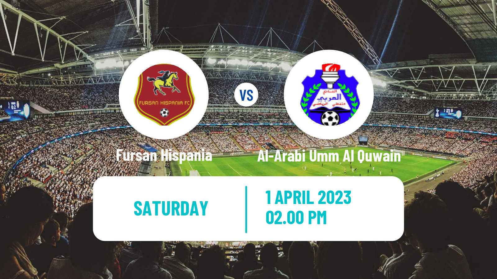 Soccer UAE Division 1 Fursan Hispania - Al-Arabi Umm Al Quwain