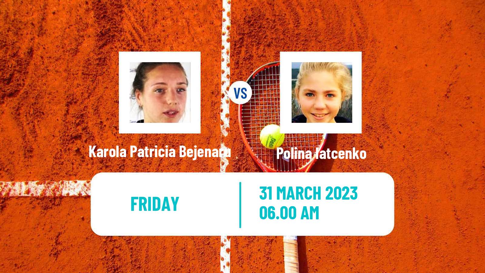 Tennis ITF Tournaments Karola Patricia Bejenaru - Polina Iatcenko