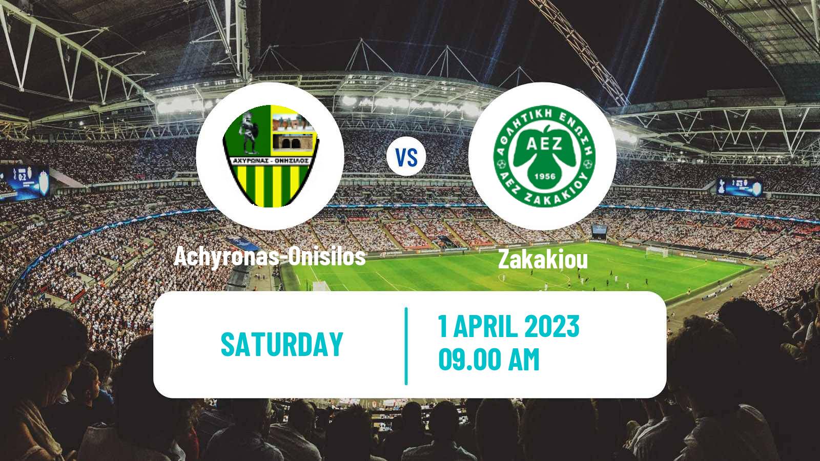 Soccer Cypriot Division 2 Achyronas-Onisilos - Zakakiou