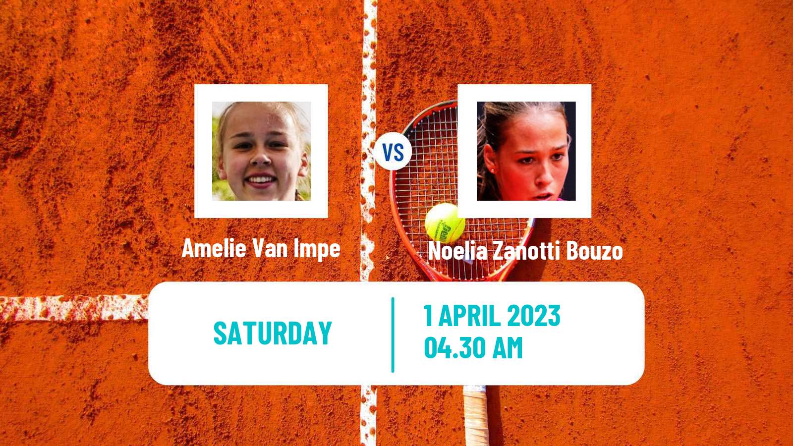 Tennis ITF Tournaments Amelie Van Impe - Noelia Zanotti Bouzo