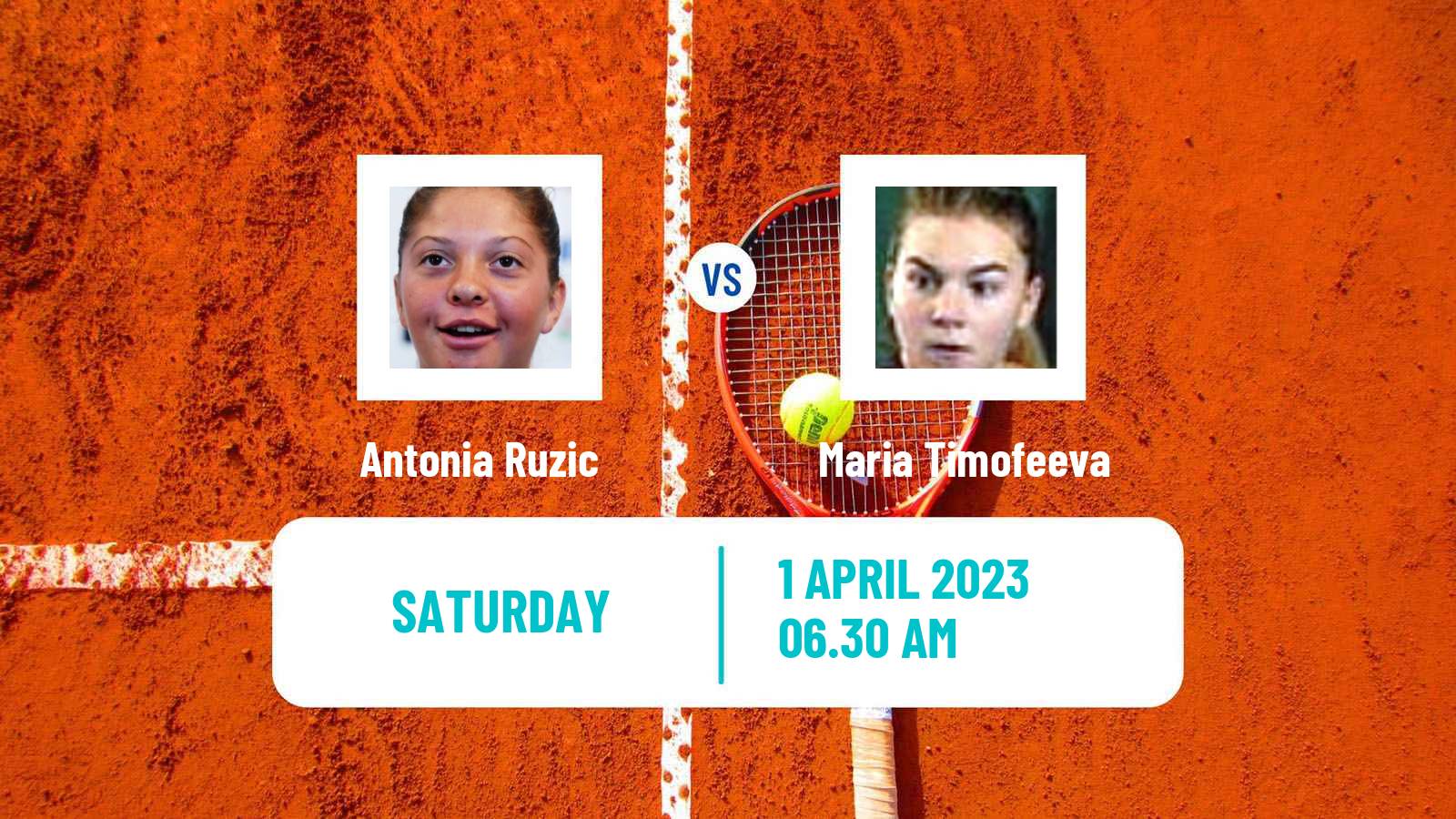 Tennis ITF Tournaments Antonia Ruzic - Maria Timofeeva