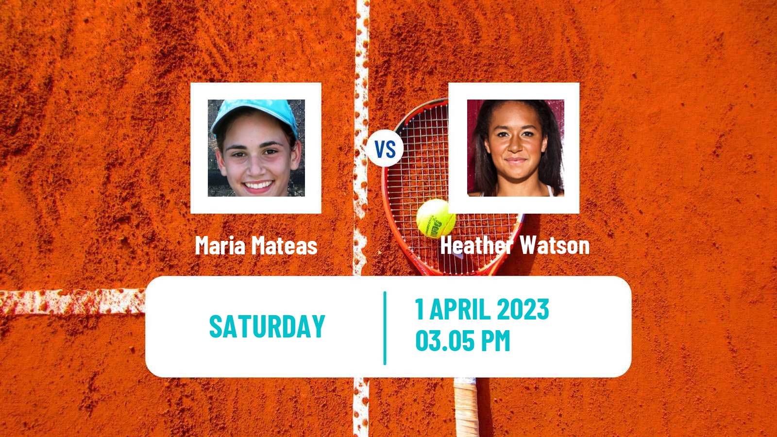 Tennis WTA Charleston Maria Mateas - Heather Watson