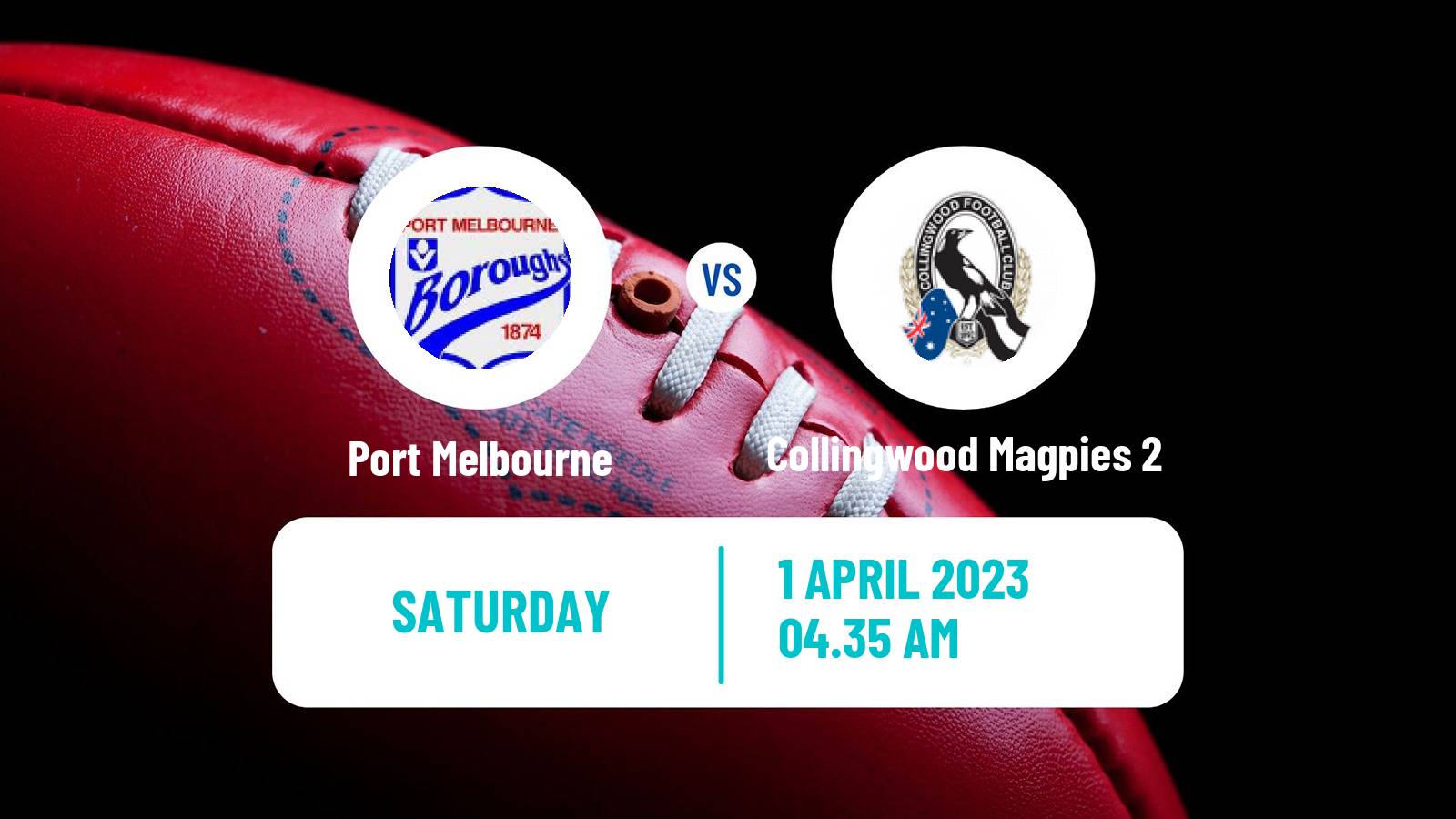 Aussie rules VFL Port Melbourne - Collingwood Magpies 2