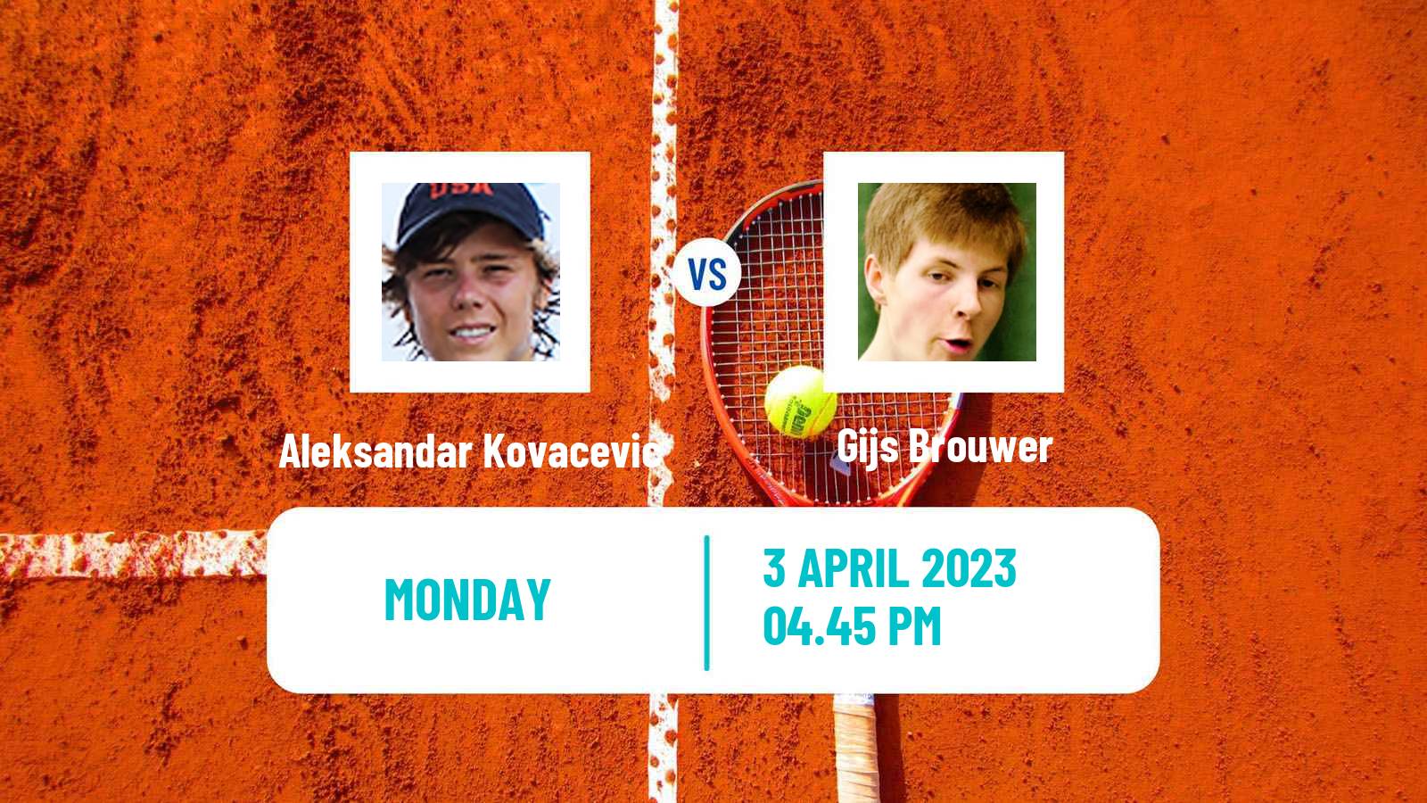 Tennis ATP Houston Aleksandar Kovacevic - Gijs Brouwer