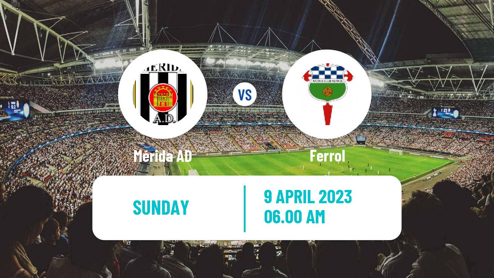 Soccer Spanish Primera RFEF Group 1 Mérida AD - Ferrol