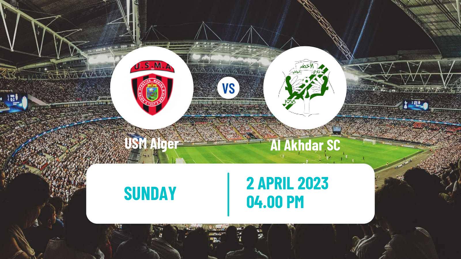 Soccer CAF Confederation Cup USM Alger - Al Akhdar
