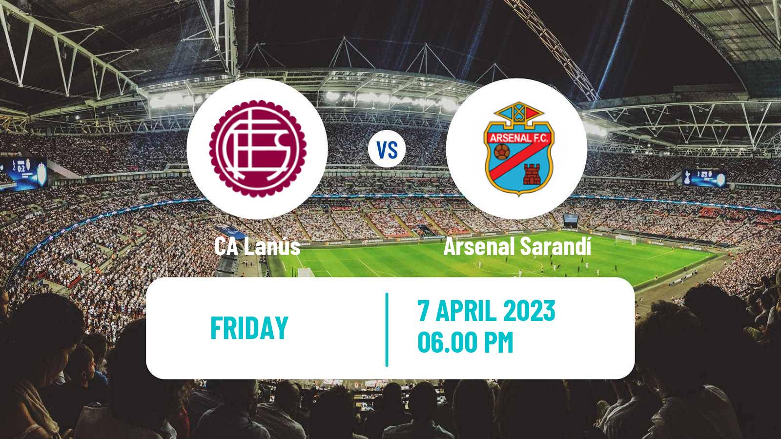 Soccer Argentinian Liga Profesional Lanús - Arsenal Sarandí