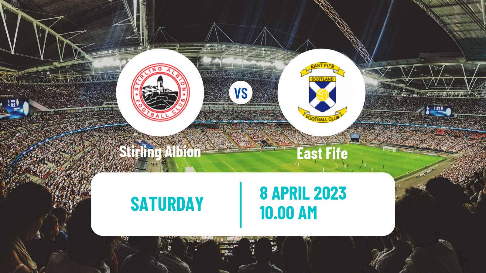 Soccer Scottish League Two Stirling Albion - East Fife