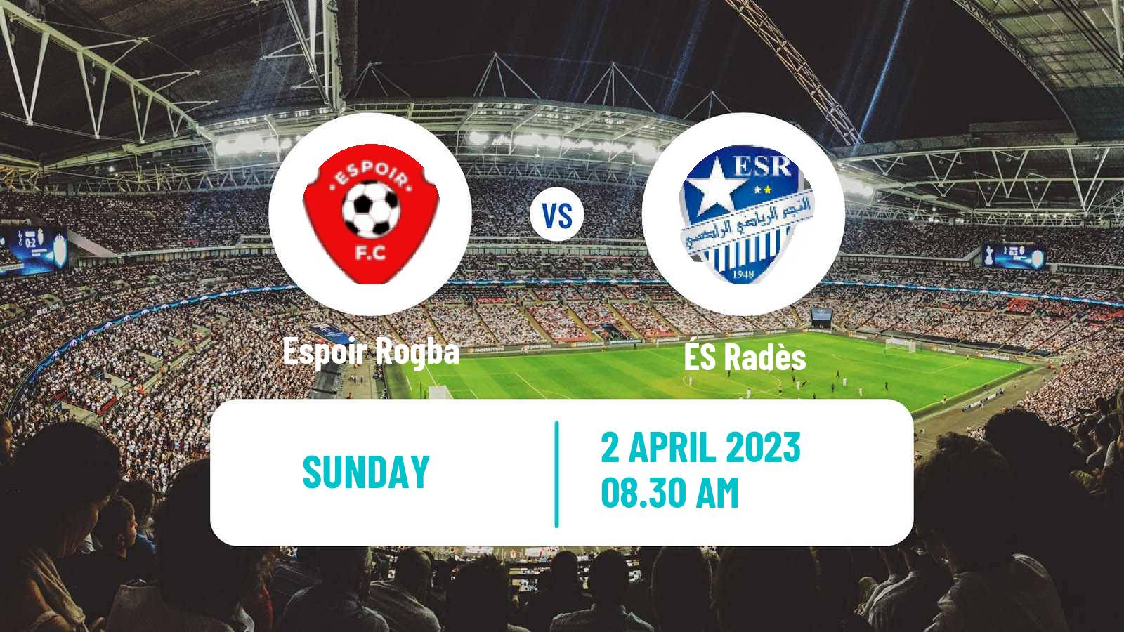 Soccer Tunisian Ligue 2 Espoir Rogba - Radès