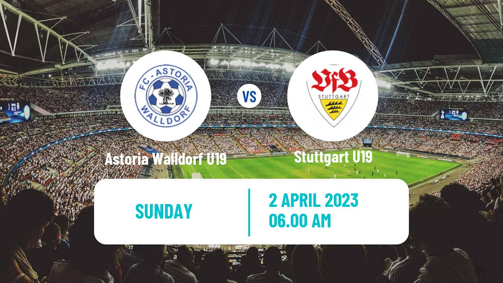 Soccer German Junioren Bundesliga Play Offs Astoria Walldorf U19 - Stuttgart U19