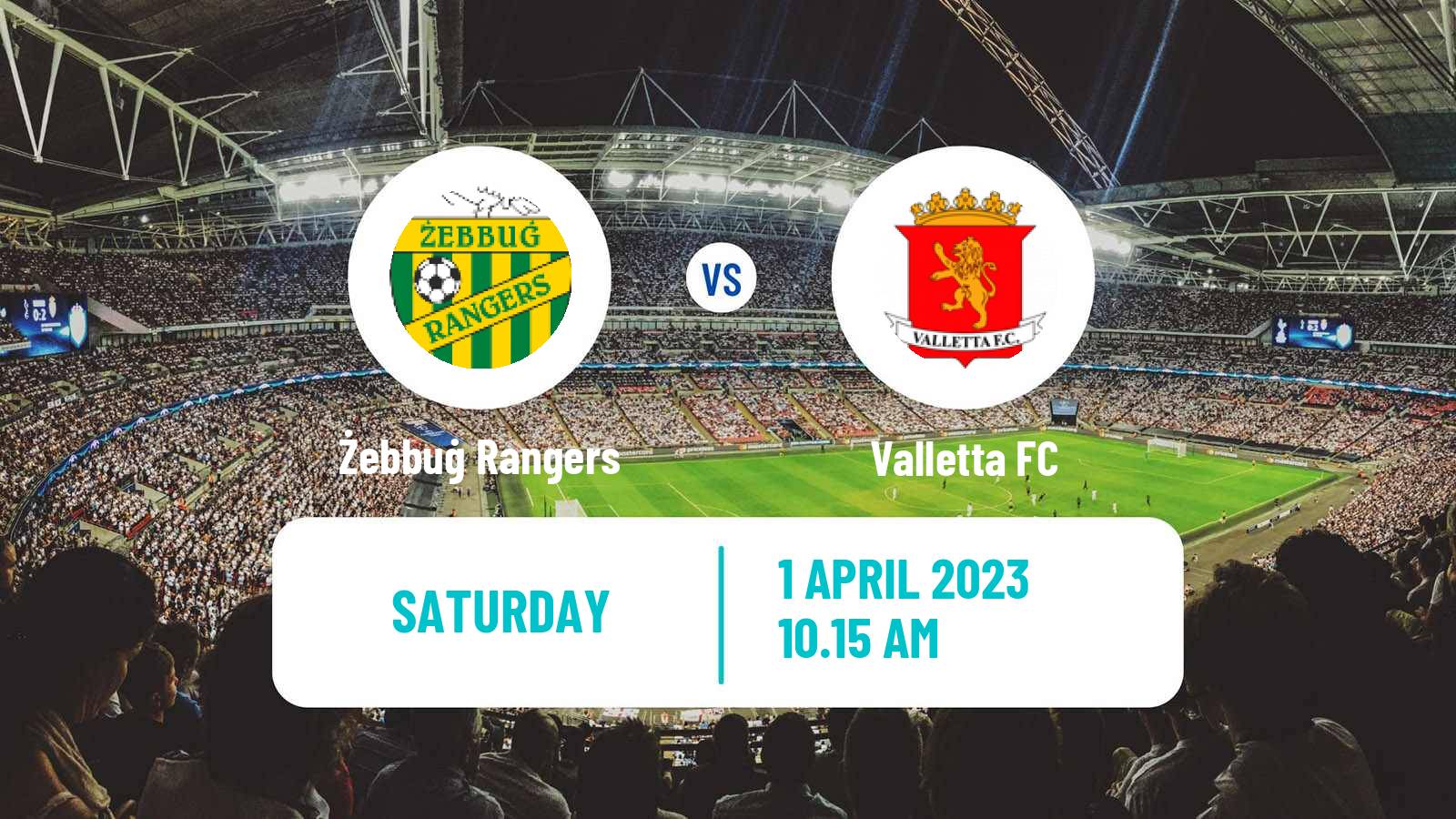 Soccer Maltese Premier League Żebbuġ Rangers - Valletta