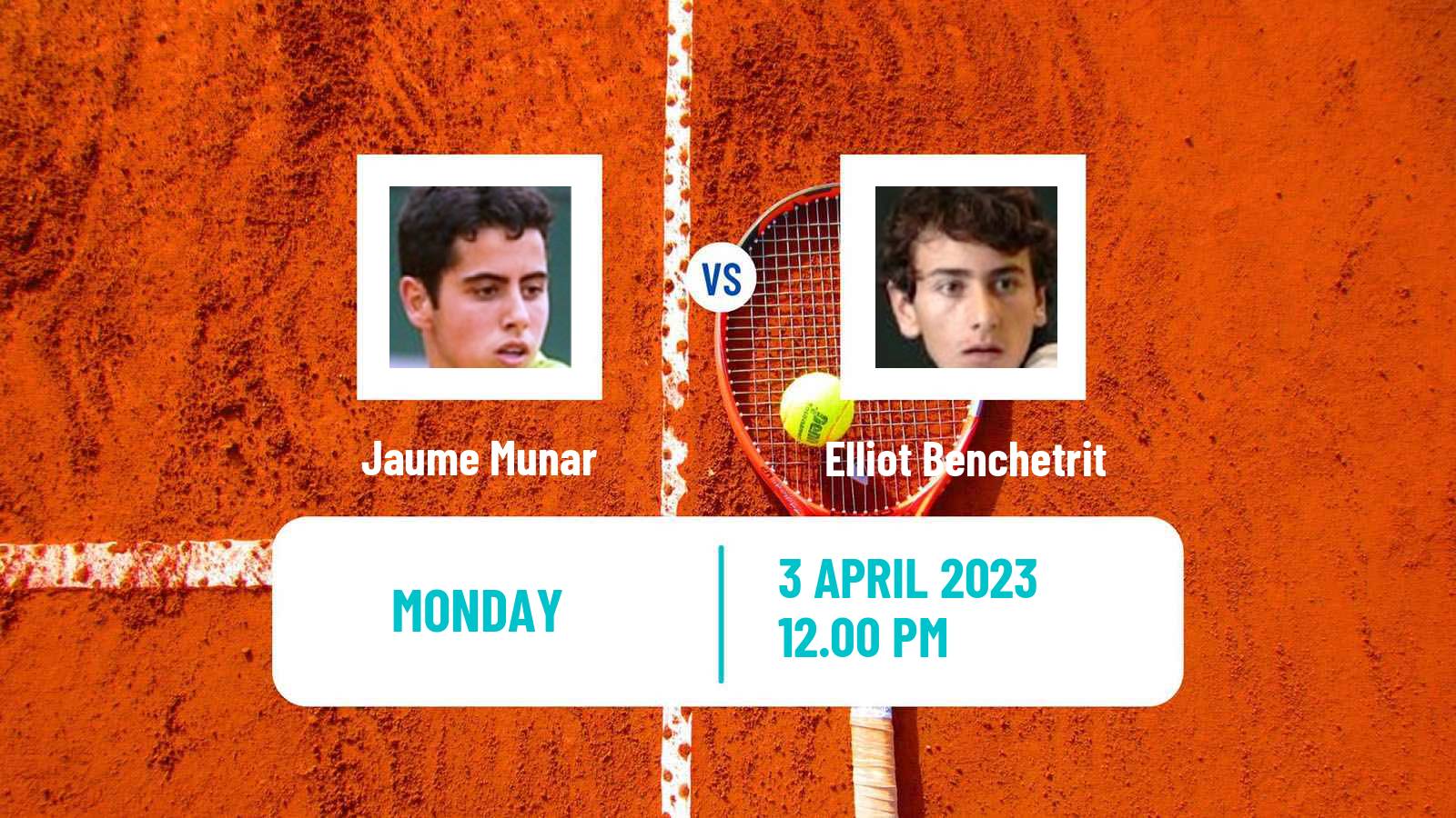 Tennis ATP Marrakech Jaume Munar - Elliot Benchetrit