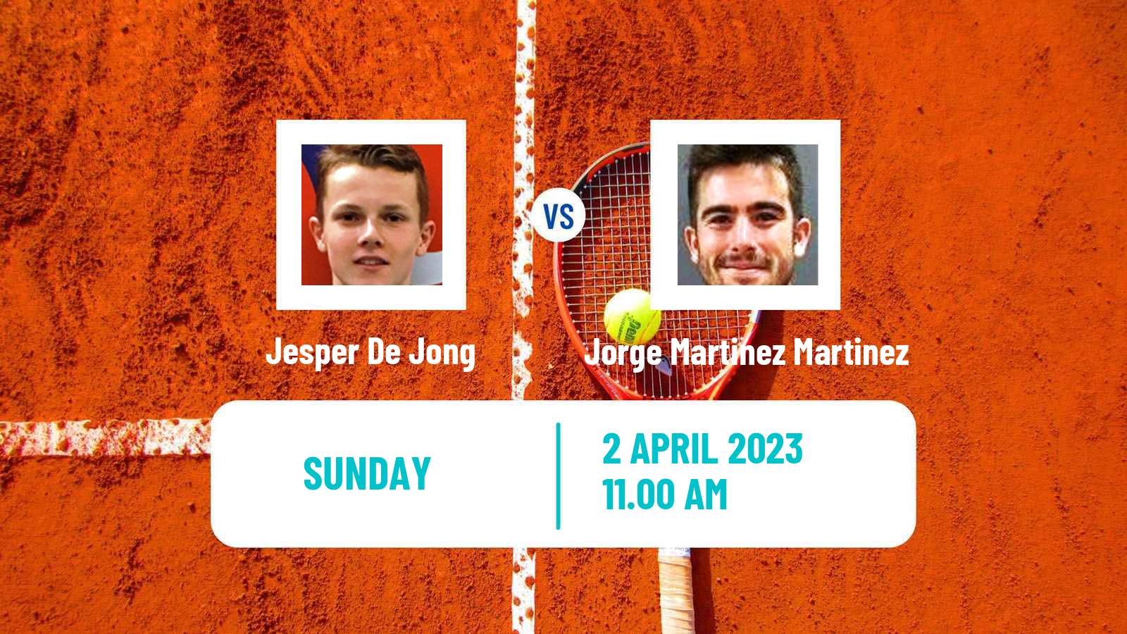 Tennis ATP Challenger Jesper De Jong - Jorge Martinez Martinez