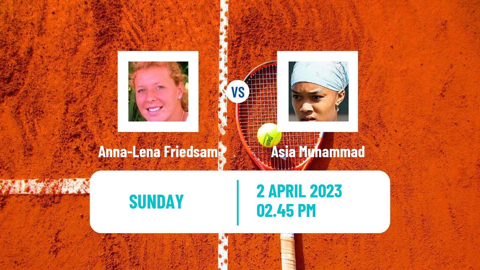 Tennis WTA Charleston Anna-Lena Friedsam - Asia Muhammad