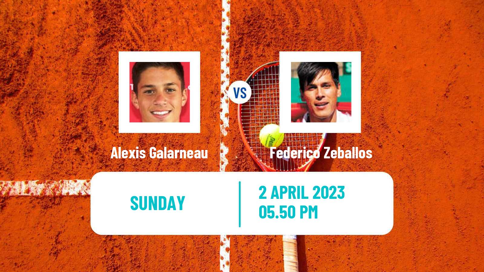 Tennis ATP Challenger Alexis Galarneau - Federico Zeballos