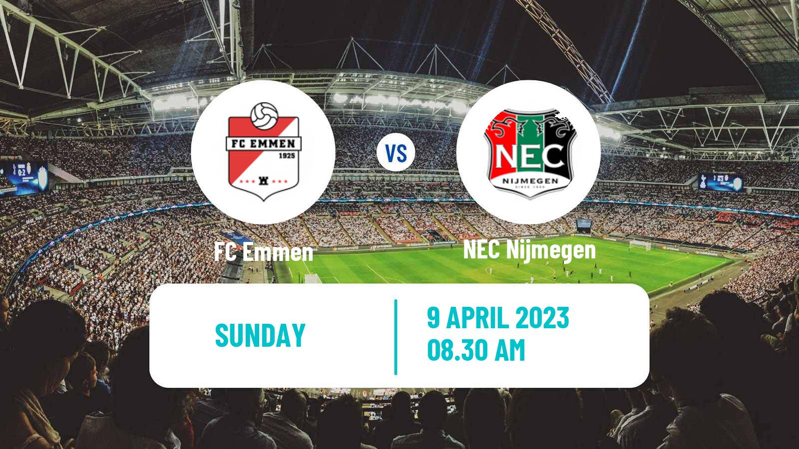 Soccer Dutch Eredivisie Emmen - NEC Nijmegen