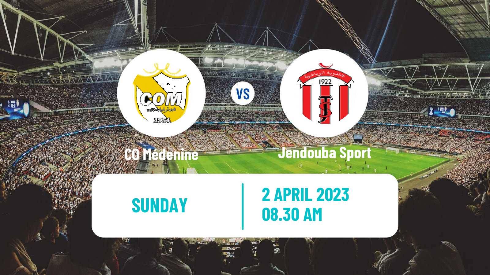 Soccer Tunisian Ligue 2 Médenine - Jendouba Sport